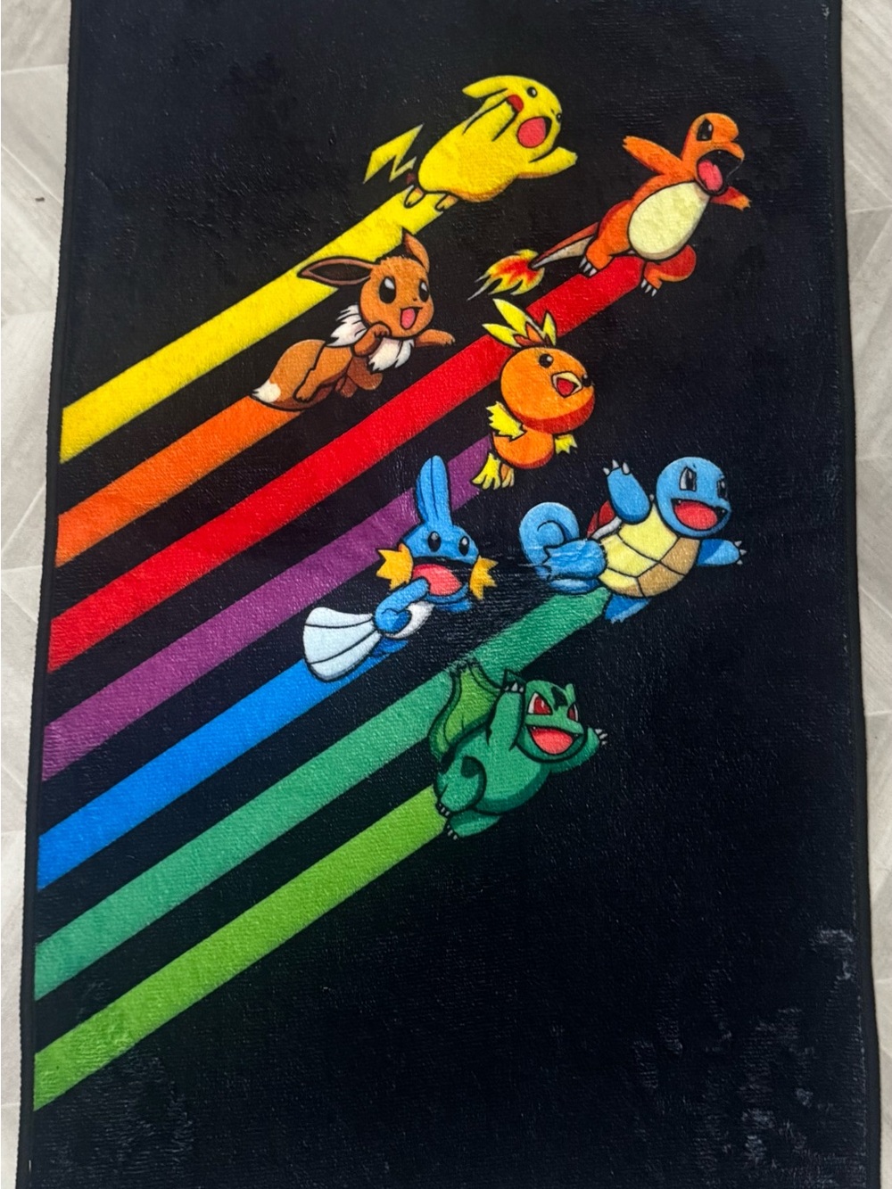 CUSTOM RUG/WALL DECOR POKEMON MULTICOLOR 32x19.5 IN. NEW